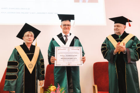Verleihung der Ehrendoktorwürde der Grigore T. Popa Universität für Medizin und Pharmazie, Iasi, Rumänien im Mai 2023 an Professor Paulsen